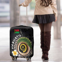 Vanuatu Independence Day Luggage Cover Melanesian Tribal Pig Tusk with Tropical Plants