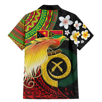Vanuatu and Papua New Guinea Together Family Matching Mermaid Dress and Hawaiian Shirt Bird-of-paradise and Pig Tusk Melanesian Pattern LT03 - Polynesian Pride