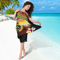 Vanuatu and Papua New Guinea Together Sarong Bird-of-paradise and Pig Tusk Melanesian Pattern