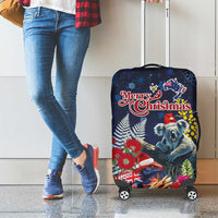 Australia and New Zealand Luggage Cover Merry Christmas-Tuatara and Koala with Plants Xmas Style LT03 - Polynesian Pride