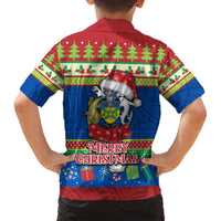 Solomon Islands Christmas Hawaiian Shirt Santa With Flag Of Solomon Polynesian Tribal Xmas Vibe LT03 - Polynesian Pride