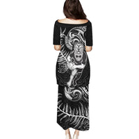 New Zealand Rugby Puletasi Maori Warrior Rugby with Silver Fern Sleeve Tribal Ethnic Style LT03 - Polynesian Pride