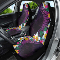 Hawaiian Plumeria-Polynesian Art Tattoo Mauve Color Car Seat Cover