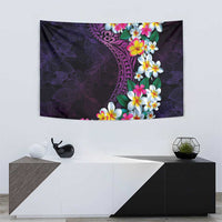 Hawaiian Plumeria-Polynesian Art Tattoo Mauve Color Tapestry LT03 - Polynesian Pride
