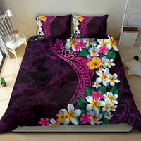Hawaiian Plumeria-Polynesian Art Tattoo Plum Pink Color Bedding Set LT03 - Polynesian Pride