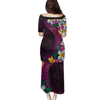 Hawaiian Plumeria-Polynesian Art Tattoo Plum Pink Color Family Matching Puletasi and Hawaiian Shirt LT03 - Polynesian Pride