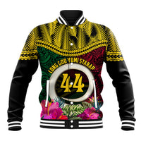 Vanuatu 44th Anniversary Independence Day Baseball Jacket Boars Tusk and Namele Plant LT03