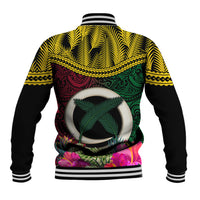 Vanuatu 44th Anniversary Independence Day Baseball Jacket Boars Tusk and Namele Plant LT03