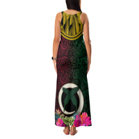Vanuatu 44th Anniversary Independence Day Family Matching Tank Maxi Dress and Hawaiian Shirt Boars Tusk and Namele Plant LT03 - Polynesian Pride