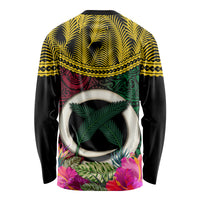 Vanuatu 44th Anniversary Independence Day Long Sleeve Shirt Boars Tusk and Namele Plant LT03