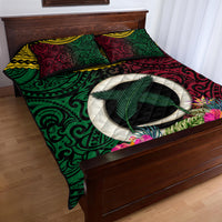 Vanuatu 44th Anniversary Independence Day Quilt Bed Set Boars Tusk and Namele Plant LT03