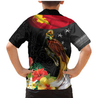Papua New Guinea Independence Day Family Matching Mermaid Dress and Hawaiian Shirt PNG Flag and Bird-of-Paradise LT03 - Polynesian Pride
