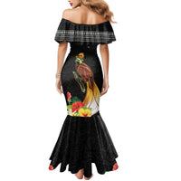 Papua New Guinea Independence Day Family Matching Mermaid Dress and Hawaiian Shirt PNG Flag and Bird-of-Paradise LT03 - Polynesian Pride