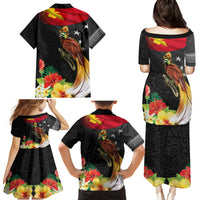 Papua New Guinea Independence Day Family Matching Puletasi and Hawaiian Shirt PNG Flag and Bird-of-Paradise LT03 - Polynesian Pride