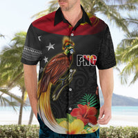 Papua New Guinea Independence Day Hawaiian Shirt PNG Flag and Bird-of-Paradise LT03 - Polynesian Pride