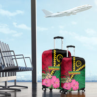 Vanuatu Flag Hibiscus Polynesian Pattern Luggage Cover