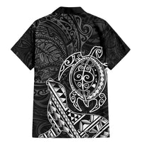 Hawaii Monk Seal and Dolphin Family Matching Mermaid Dress and Hawaiian Shirt Polynesian Kakau Pattern Black White Color LT03 - Polynesian Pride