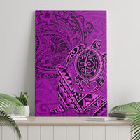 Hawaii Monk Seal and Dolphin Canvas Wall Art Polynesian Kakau Pattern Pink
