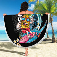 Hawaii Pineapple Surfing Beach Blanket It's in My DNA - Kakau and Polynesian Pattern LT03 - Polynesian Pride