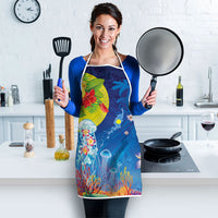 Palau Apron Jellyfish with Coral Reefs Ocean Vibe and Tapa Pattern LT03 - Polynesian Pride