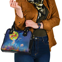 Palau Shoulder Handbag Jellyfish with Coral Reefs Ocean Vibe and Tapa Pattern LT03 - Polynesian Pride