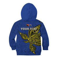 Custom Papua New Guinea Gulf Province Kid Hoodie PNG Birds Of Paradise Polynesian Arty Style LT03 - Polynesian Pride