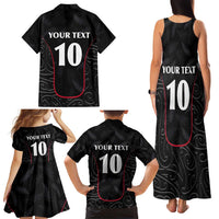 Custom New Zealand Rugby Family Matching Tank Maxi Dress and Hawaiian Shirt Maori All Black Championship 2024 and Silver Fern LT03 - Polynesian Pride