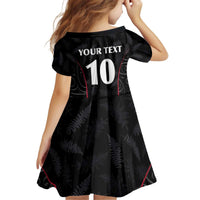 Custom New Zealand Rugby Kid Short Sleeve Dress Maori All Black Championship 2024 and Silver Fern LT03 - Polynesian Pride