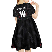 Custom New Zealand Rugby Kid Short Sleeve Dress Maori All Black Championship 2024 and Silver Fern LT03 - Polynesian Pride