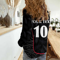 Custom New Zealand Rugby Women Casual Shirt Maori All Black Championship 2024 and Silver Fern LT03 - Polynesian Pride