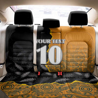 Custom New Zealand and Australia Rugby Championship 2024 Back Car Seat Cover Maori Warrior and Kangaroo Mascot with Fern Aboriginal LT03 - Polynesian Pride