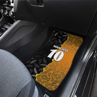 Custom New Zealand and Australia Rugby Championship 2024 Car Mats Maori Warrior and Kangaroo Mascot with Fern Aboriginal LT03 - Polynesian Pride