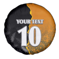 Custom New Zealand and Australia Rugby Championship 2024 Spare Tire Cover Maori Warrior and Kangaroo Mascot with Fern Aboriginal LT03 - Polynesian Pride