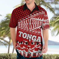 Personalised Tonga Rugby Hawaiian Shirt Sipi Tau Dance Ngatu Pattern LT03 - Polynesian Pride