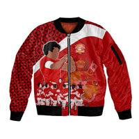 personalised-tonga-rugby-sleeve-zip-bomber-jacket-sipi-tau-dance-coat-of-arms-ngatu-pattern