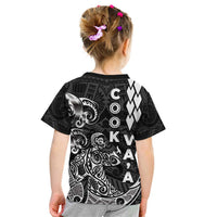 Cook Islands Vaa Polynesian Art Tattoo Kid T Shirt Black Color