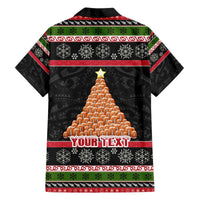 Personalized New Zealand Meri Kirihimete Hawaiian Shirt Maori Warrior with Rugby Christmas Tree LT03 - Polynesian Pride