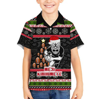 Personalized New Zealand Meri Kirihimete Hawaiian Shirt Maori Warrior with Rugby Christmas Tree LT03 - Polynesian Pride
