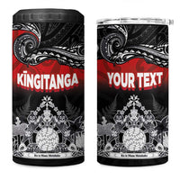 Personalised Maori King Movement 4 in 1 Can Cooler Tumbler Te Paki-o-Matariki with Silver Ferns and Polynesian Art Tattoo LT03 One Size: 16 oz Red - Polynesian Pride