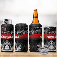 Personalised Maori King Movement 4 in 1 Can Cooler Tumbler Te Paki-o-Matariki with Silver Ferns and Polynesian Art Tattoo LT03 - Polynesian Pride