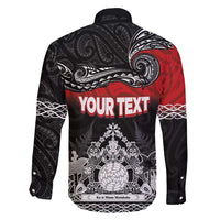Personalised Maori King Movement Family Matching Long Sleeve Bodycon Dress and Hawaiian Shirt Te Paki-o-Matariki with Silver Ferns and Polynesian Art Tattoo LT03 - Polynesian Pride