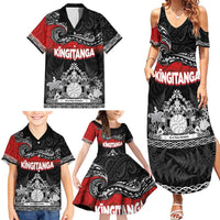 Personalised Maori King Movement Family Matching Summer Maxi Dress and Hawaiian Shirt Te Paki-o-Matariki with Silver Ferns and Polynesian Art Tattoo LT03 - Polynesian Pride