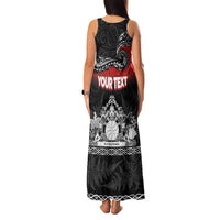 Personalised Maori King Movement Family Matching Tank Maxi Dress and Hawaiian Shirt Te Paki-o-Matariki with Silver Ferns and Polynesian Art Tattoo LT03 - Polynesian Pride