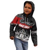 Personalised Maori King Movement Kid Hoodie Te Paki-o-Matariki with Silver Ferns and Polynesian Art Tattoo LT03 - Polynesian Pride