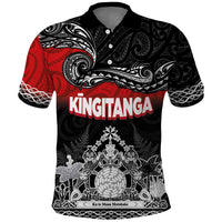 Personalised The Kingitanga - Maori King Movement Polo Shirt Te Paki-o-Matariki with Silver Ferns and Polynesian Art Tattoo