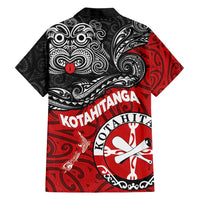 Maori Kotahitanga Hawaiian Shirt Aotearoa Spirit with Maori Mask and Polynesian Art Tattoo LT03 - Polynesian Pride