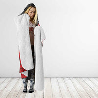 Maori Kotahitanga Hooded Blanket Aotearoa Spirit with Maori Mask and Polynesian Art Tattoo