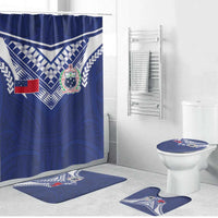 Samoa Rugby Bathroom Set Pacific Motifs LT03 Bathroom Set (4 pcs) Blue - Polynesian Pride
