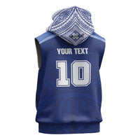 Custom Samoa Rugby Sleeveless Zip Hoodie Pacific Motifs - Polynesian Pride