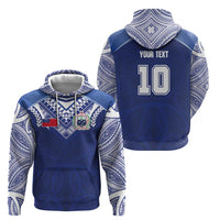 Custom Samoa Rugby Zip Hoodie Pacific Motifs - Polynesian Pride